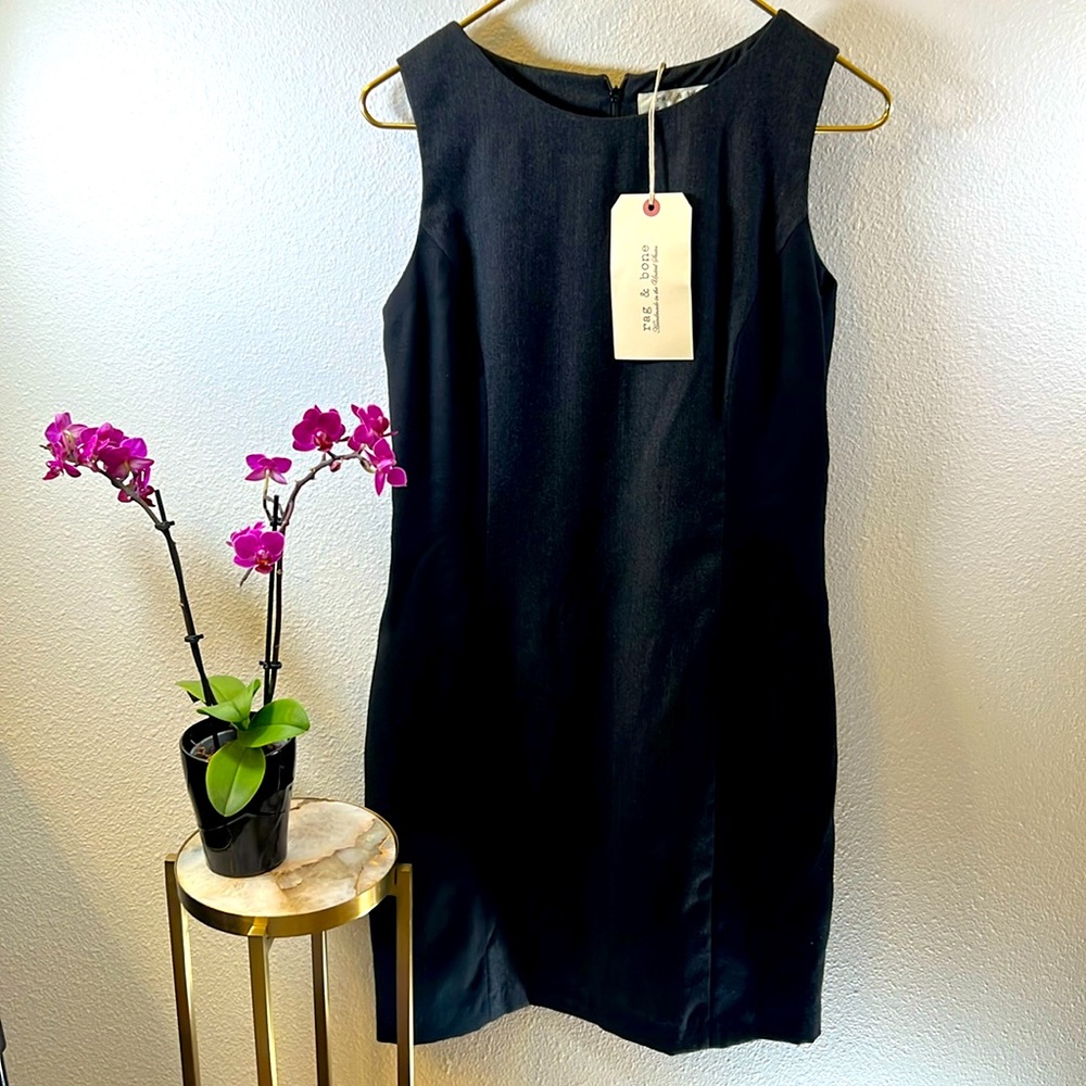 Rag & Bone charcoal Wool and Cashmere Blend Tube Dress Women’s Size 10 With Tags